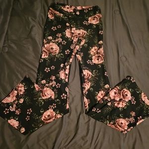 High rise Floral Flare pants